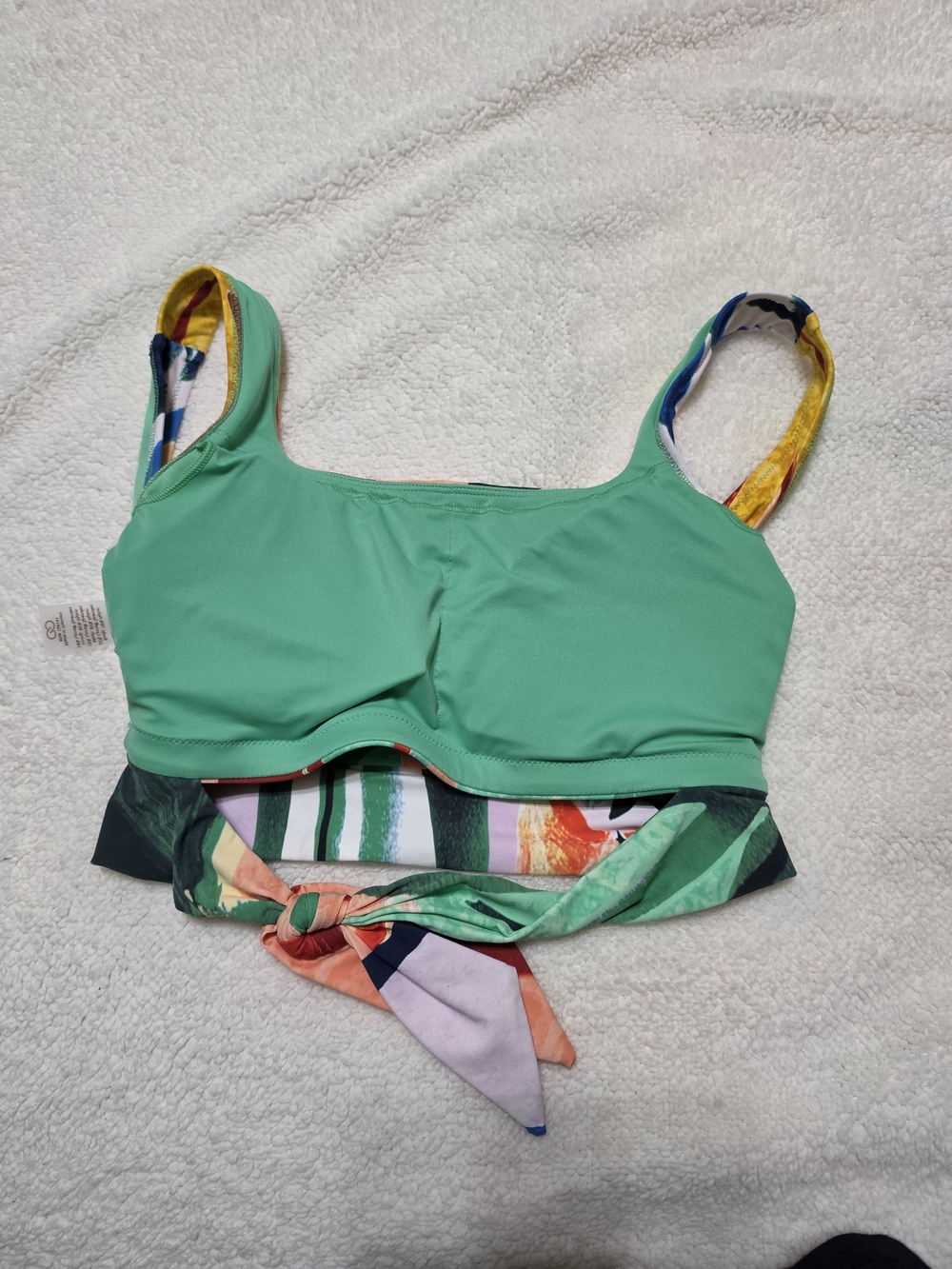 CALIA Abstract Print Tie-Front Bikini Top - Multicolor - Picture 3 of 4